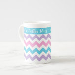 China Mug to Personalize, Multicolor Chevrons Porcelain Mugs