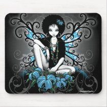 china, retro, afro, lilly, gothic, fairy, myka, jelina, dark, faery, fae, faerie, goth, fairy mousepads, art, Mouse pad with custom graphic design