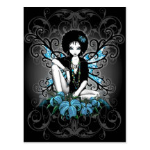 China Retro Lilly Fantasy Postcard