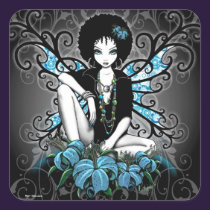 "China" Retro Lily Yin Yang Fairy Art Stickers stickers