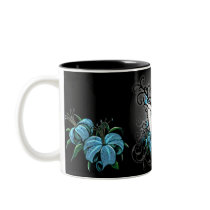 China Retro Teal Lilly Afro Fae Fantasy Mug