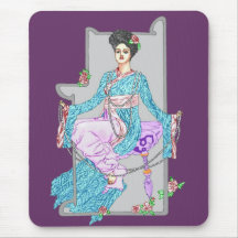 China Rose & Pearls Mouse Pads