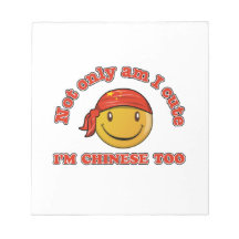 China smiley flag designs memo note pad
