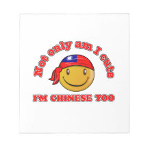China smiley flag designs memo note pad