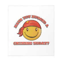 China smiley flag designs notepad