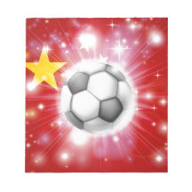 China soccer flag memo pads
