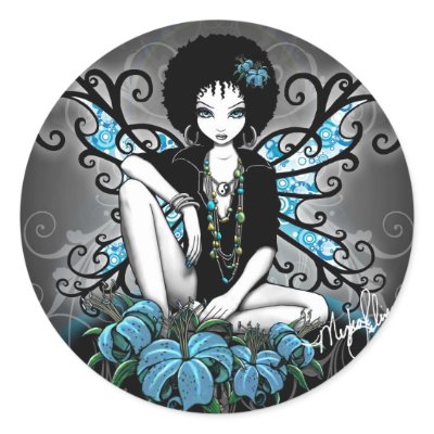 "China" Stickers Retro Lilly Faery by mykajelina