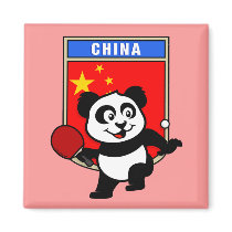 China Table Tennis Panda magnets by cuteunion China Table Tennis Panda magnets