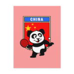 This is a cute shirt for table tennis players and fans. Panda loves to play table tennis in front of this flag of China! This table tennis panda shirt is a great gift for table tennis players and fans!