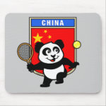 This adorable little panda loves to get out on the court and hits some balls. Panda plays in front of a large flag of China. This is a great design for anyone who loves to play tennis, watch tennis or just loves cute pandas.