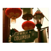 China Town Street Sign postcards