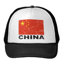 China Vintage Flag Trucker Hat