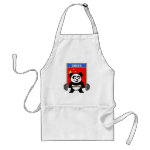 This cute bodybuilding panda loves weightlifting. He stands in front of a large flag of China. Look how easy he lifts that heavy barbell loaded with weight plates. This design is too cute. Great gifts here for anyone from China who loves weightlifting.
