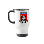 This cute bodybuilding panda loves weightlifting. He stands in front of a large flag of China. Look how easy he lifts that heavy barbell loaded with weight plates. This design is too cute. Great gifts here for anyone from China who loves weightlifting.