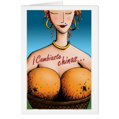 Chinas por botellas... greeting card by prcoast2coast