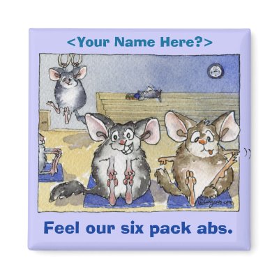 Chinchilla Work Out Magnet by zooogle