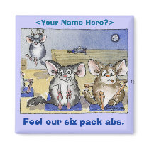 Chinchilla Work Out Magnet by zooogle Chinchilla Work Out Magnet