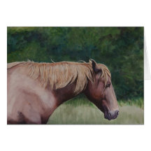 "Chincoteague Pony" Art Greeting Card
