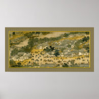 Chinese Ancient Painting, town Poster