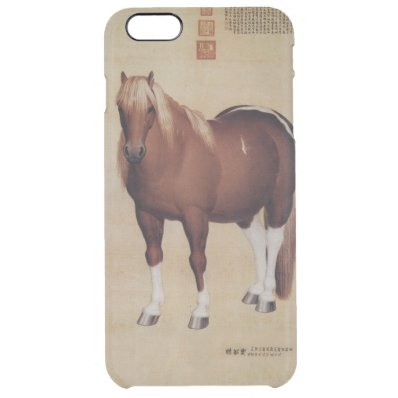 Chinese Ancient Papyrus With Horse Painting Clear iPhone 6 Plus Case