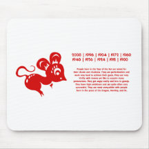 Chinese Astrology Rat Illustration Mouse Pads