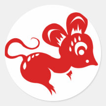 Chinese Astrology Rat Illustration Stickers