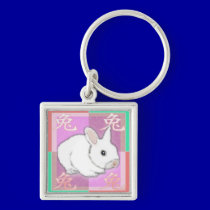 chinese astrology sign - rabbit year keychains