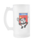 This little badminton-playing panda is too cute! Panda holds a raquet and is ready to hit the shuttle for the Chinese team! Great for fans of the China badminton team or Chinese badminton players!