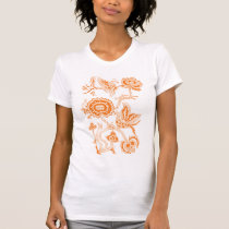 Chinese Batik ORANGE t-shirts