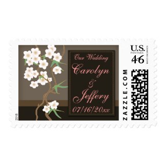 Chinese Blossoms Wedding stamp