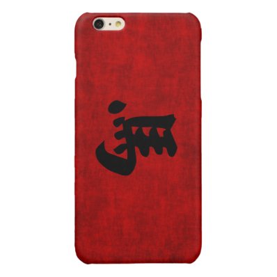 Chinese Calligraphy Symbol for Horse in Red Glossy iPhone 6 Plus Case
