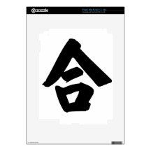 Chinese Character : he2, Meaning: merge, gather iPad 2 Skins