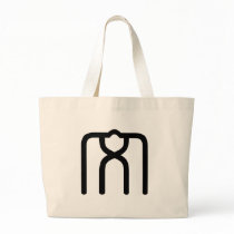 Chinese Character : wen, Meaning: literature, Canvas Bag