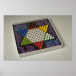Chinese checkers puzzle game board print