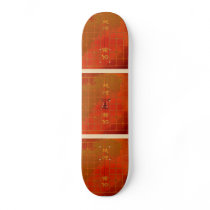 Chinese Chess  中國象棋 Skate board red gold