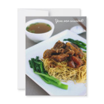 Chinese Chow Mein Collection Invitation by theonedesigns_photos Chinese Chow Mein Collection Invitation