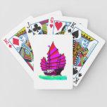 Chinese chuán Junk Boat Red Purple jGibney The MUS Playing Cards