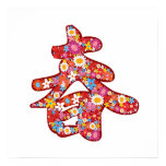 Chinese "Chun" Calligraphy Spring Flower Poster Chinese "Chun" Calligraphy Spring Flower Poster
