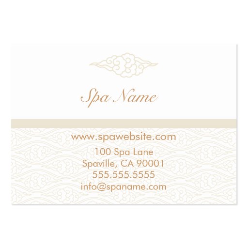 Chinese Cloud Spa Coupon Cards Business Card (front side)