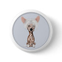 Chinese Crested 1 Button button