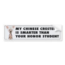 Chinese Crested 1 Honor bumper stickers