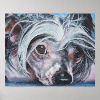 Chinese Crested Art Print print