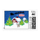 Chinese Crested Believe In Santa postage