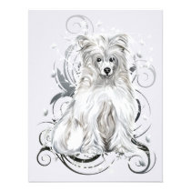Chinese Crested Blue invitations