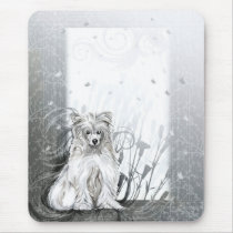 Chinese Crested Blue mousepads
