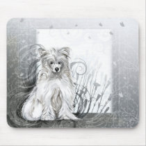 Chinese Crested Blue mousepads
