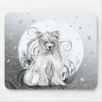 Chinese Crested Blue mousepads