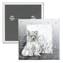 Chinese Crested Blue buttons