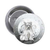 Chinese Crested Blue buttons