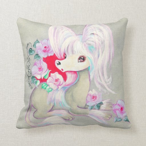 Chinese Crested Cute Puppy Dog Throw Pillow Zazzle